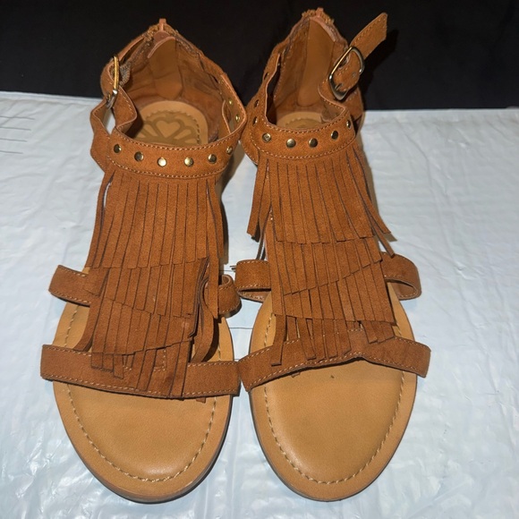 Fergalicious By Fergie Shoes - Brown Fringe Sandals6.5women